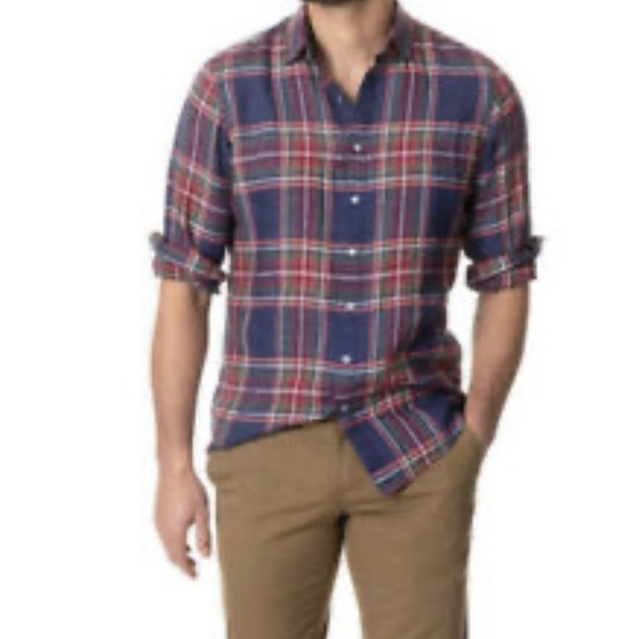 Rodd & Gunn Sports Fit Linen Long Sleeve Plaid Button Down Dress Shirt Fairlight - Picture 7 of 7